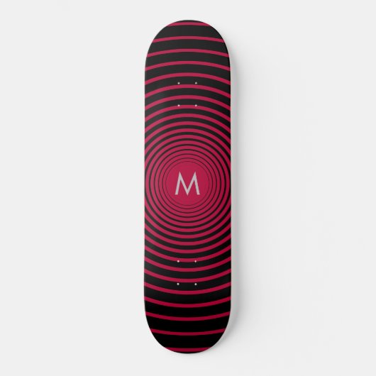 Personalisierter Monogramm-Letter-Skateboard Skateboard (Vorderseite)