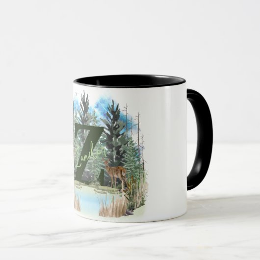 Personalisierter Monogramm-Letter Z Tasse (VorderseiteRechts)