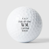 Personalisierter Monogramm-Loch in einem Golfball (Vorderseite)