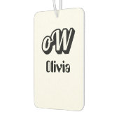 Personalisierter Monogramm-Name Autolufterfrischer (Links)