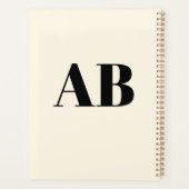 Personalisierter Monogramm-Name benutzerdefinierte Planer (Rückseite)
