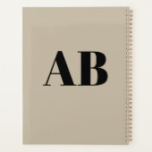 Personalisierter Monogramm-Name benutzerdefinierte Planer (Rückseite)