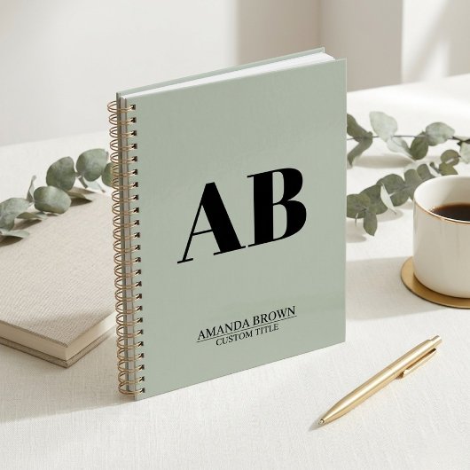 Personalisierter Monogramm-Name benutzerdefinierte Planer