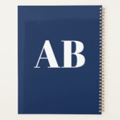 Personalisierter Monogramm-Name benutzerdefinierte Planer (Rückseite)