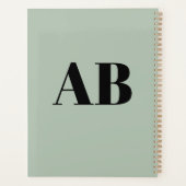 Personalisierter Monogramm-Name benutzerdefinierte Planer (Rückseite)