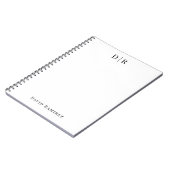 Personalisierter Monogramm-Name Beruflich Notizblock (Linke Seite)