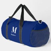Personalisierter Monogramm Name blau Duffle Bag (Rechte Ecke)
