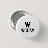 Personalisierter Monogramm-Name-Button Button (Vorne & Hinten)