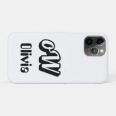 Personalisierter Monogramm-Name Case-Mate iPhone Hülle (Rückseite (Horizontal))