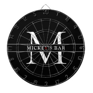 Personalisierter Monogramm-Name Dartscheibe