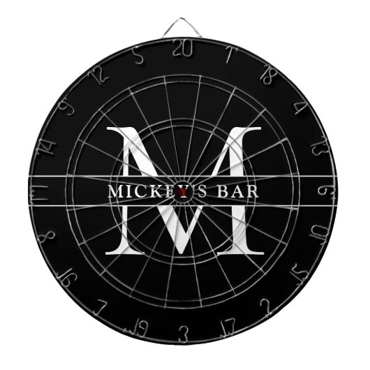 Personalisierter Monogramm-Name Dartscheibe (vorne)