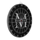 Personalisierter Monogramm-Name Dartscheibe (Vorderseite Links)