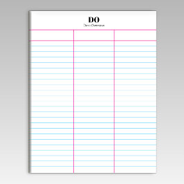 Personalisierter Monogramm Name Drei Spalten Edito Notizblock