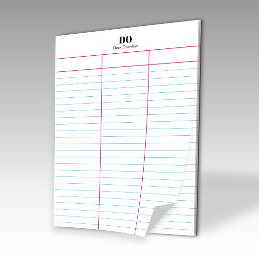 Personalisierter Monogramm Name Drei Spalten Edito Notizblock