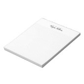 Personalisierter Monogramm-Name einfach minimalist Notizblock (Rotiert)