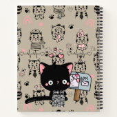 Personalisierter Monogramm Name Einzigartige moder Notizblock (Rückseite)