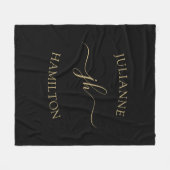 Personalisierter Monogramm Name Fleece Blankon (Vorderseite (Horizontal))