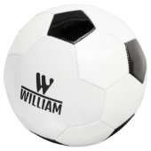 Personalisierter Monogramm-Name Fußball (Dreiviertel)