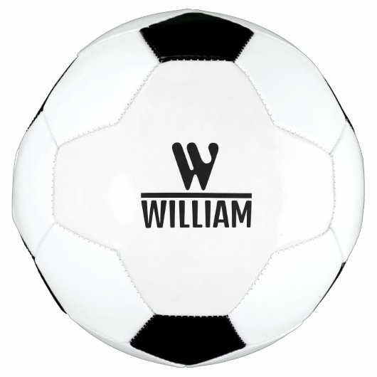 Personalisierter Monogramm-Name Fußball (Vorderseite)