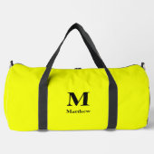 Personalisierter Monogramm Name Gelb Duffle Bag (Vorderseite)