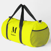 Personalisierter Monogramm Name Gelb Duffle Bag (Rechte Ecke)
