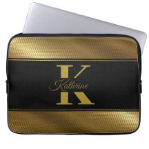 personalisierter Monogramm-Name goldschwarz