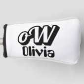Personalisierter Monogramm-Name Golf Headcover (Vorderseite)