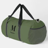 Personalisierter Monogramm-Name Grün Duffle Bag (Rechte Ecke)