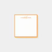 Personalisierter Monogramm Name Minimalistisch Nie Post-it Klebezettel (Vorderseite)