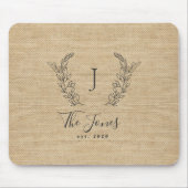 Personalisierter Monogramm-Name Mousepad (Vorne)