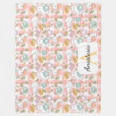 Personalisierter Monogramm-Name Pastell-High-Tea R Fleecedecke (Vorderseite)