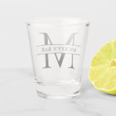 Personalisierter Monogramm-Name Schnapsglas (Rückseite)