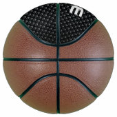 Personalisierter Monogramm Name Schwarz-Weiß-Textu Basketball (Rechts)