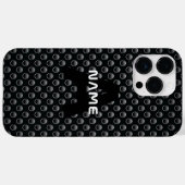 Personalisierter Monogramm Name Schwarz-Weiß-Textu Case-Mate iPhone Hülle (Rückseite (Horizontal))