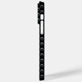 Personalisierter Monogramm Name Schwarz-Weiß-Textu Case-Mate iPhone Hülle (Rückseite / Links)