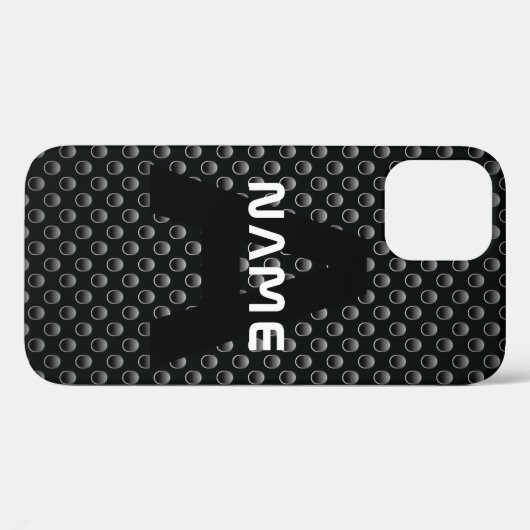 Personalisierter Monogramm Name Schwarz-Weiß-Textu Case-Mate iPhone Hülle (Rückseite (Horizontal))
