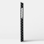 Personalisierter Monogramm Name Schwarz-Weiß-Textu Case-Mate iPhone Hülle (Rückseite / Links)