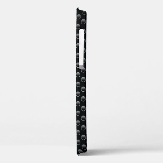 Personalisierter Monogramm Name Schwarz-Weiß-Textu Case-Mate iPhone Hülle (Rückseite / Links)