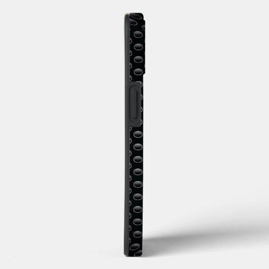 Personalisierter Monogramm Name Schwarz-Weiß-Textu Case-Mate iPhone Hülle (Rückseite / Rechts)