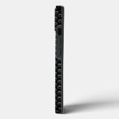 Personalisierter Monogramm Name Schwarz-Weiß-Textu Case-Mate iPhone Hülle (Rückseite / Links)