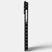 Personalisierter Monogramm Name Schwarz-Weiß-Textu Case-Mate iPhone Hülle (Rückseite / Links)