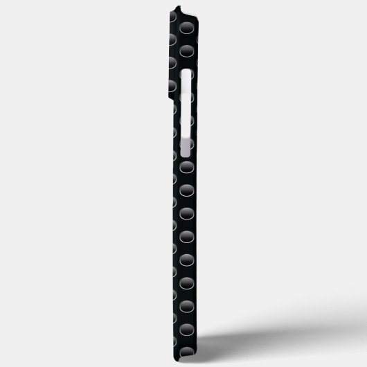 Personalisierter Monogramm Name Schwarz-Weiß-Textu Case-Mate iPhone Hülle (Rückseite / Links)