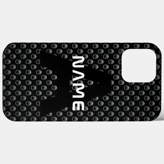 Personalisierter Monogramm Name Schwarz-Weiß-Textu Case-Mate iPhone Hülle (Rückseite (Horizontal))