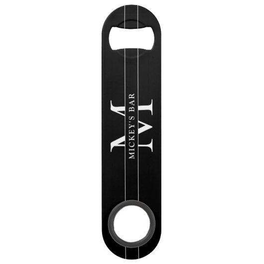 Personalisierter Monogramm-Name Speed Flaschenöffner (Vorderseite)
