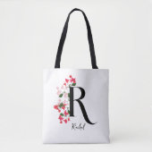 Personalisierter Monogramm Name Totbeutel - Buchst Tasche (Vorderseite)