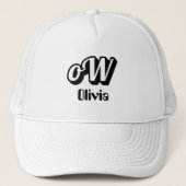 Personalisierter Monogramm-Name Truckerkappe (Vorderseite)
