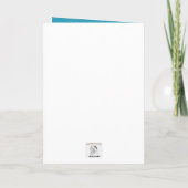 Personalisierter Monogramm Name Türkis Aquamarin V Karte (Rückseite)