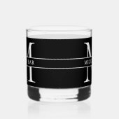 Personalisierter Monogramm-Name Whiskyglas (Rechts)