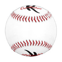 Personalisierter Monogramm Name White Baseball