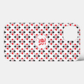 Personalisierter Monogramm-Poker Kartenspielen Anz Case-Mate iPhone Hülle (Rückseite (Horizontal))